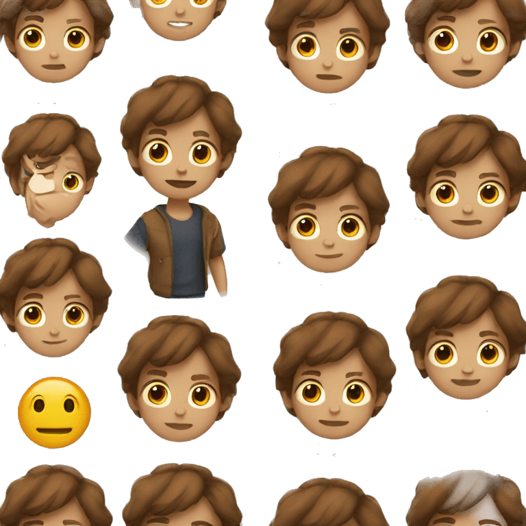 boy in brown hair emoji