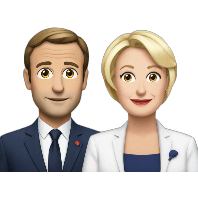 Macron sur Le Pen emoji