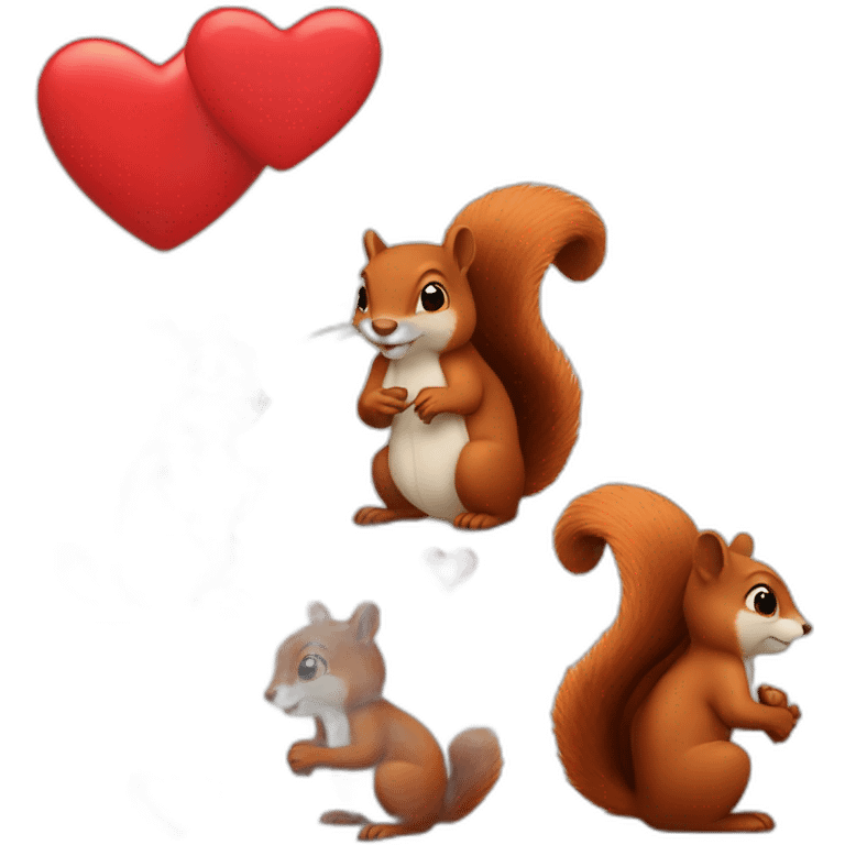 the squirrel in love emoji