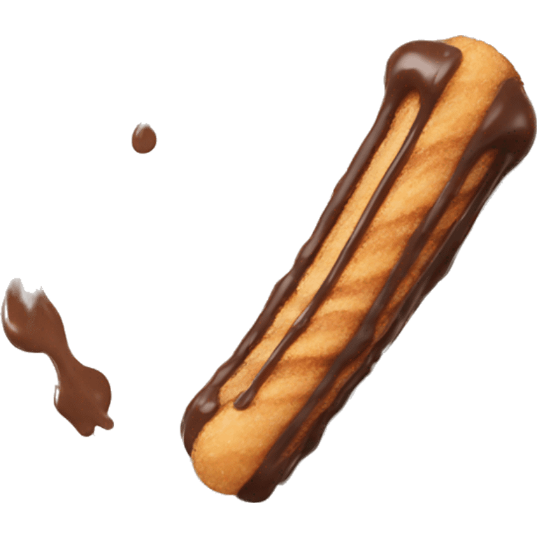 Chocolate dipped churro emoji