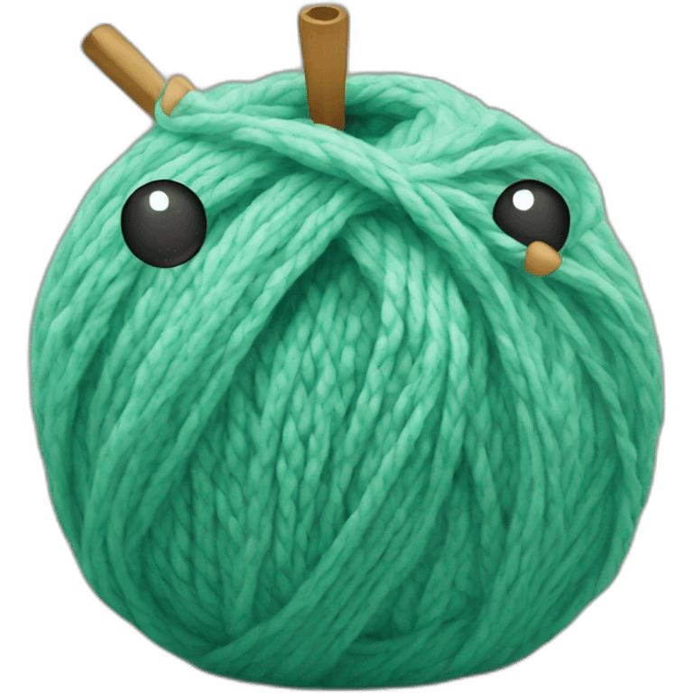 Knitting yarn emoji