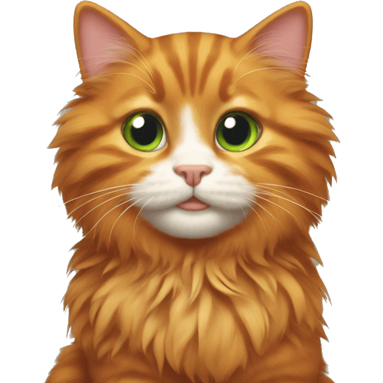 Ginger cat fluffy emoji