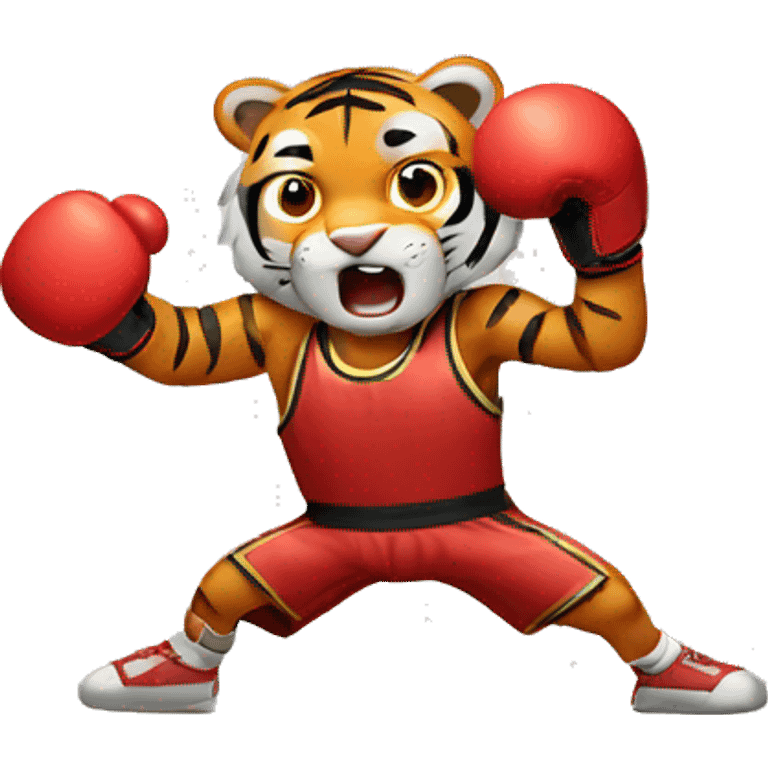 Tiger boxing  emoji