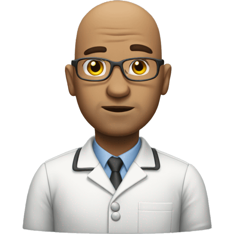 depressed bald chemistry teacher emoji