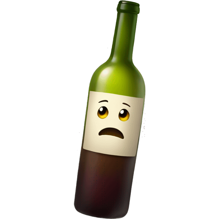 Wine bottle drunk  emoji