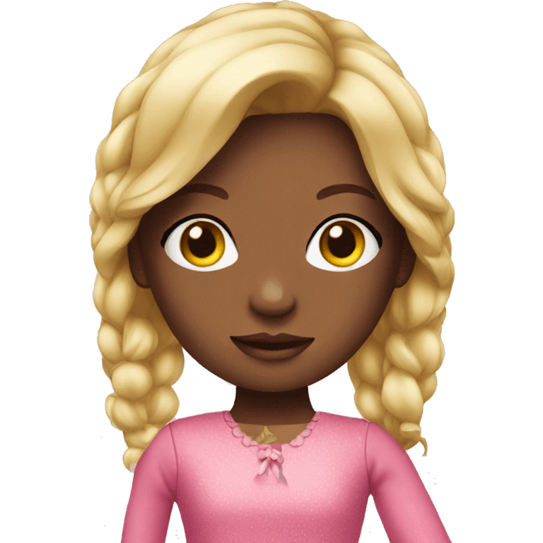 girl doll with pink dress emoji