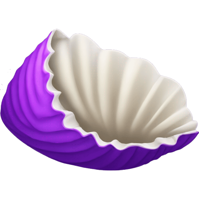 Open Clam shell with purple disco ball in the center  emoji