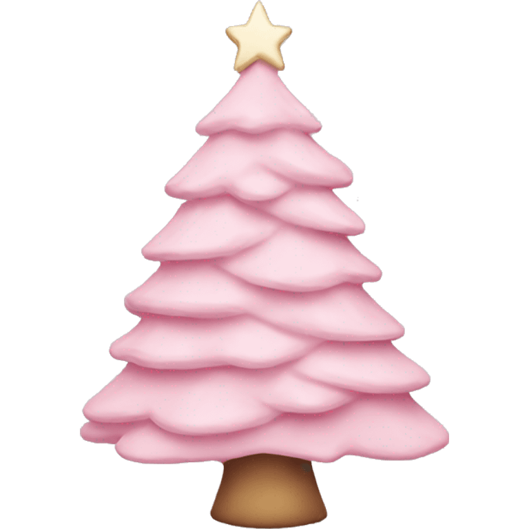 Pastel Pink Christmas tree emoji