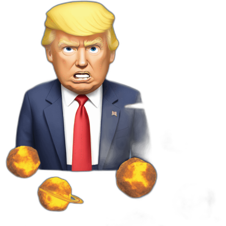 donald Trump destroying the planet earth emoji