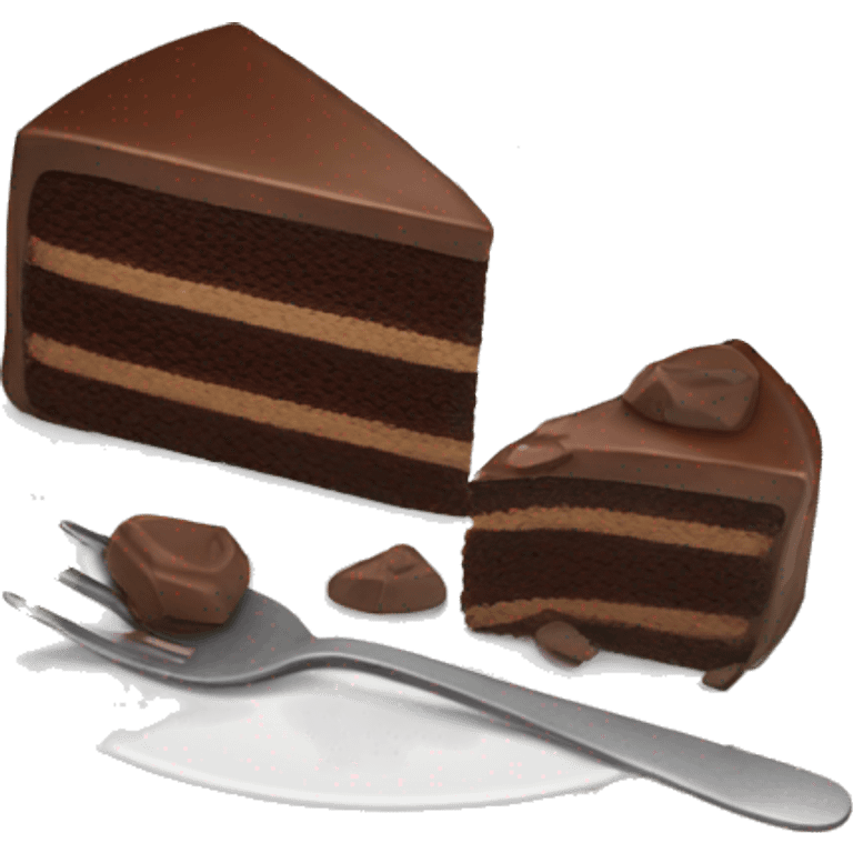 Chocolate cake ( one slice ) emoji