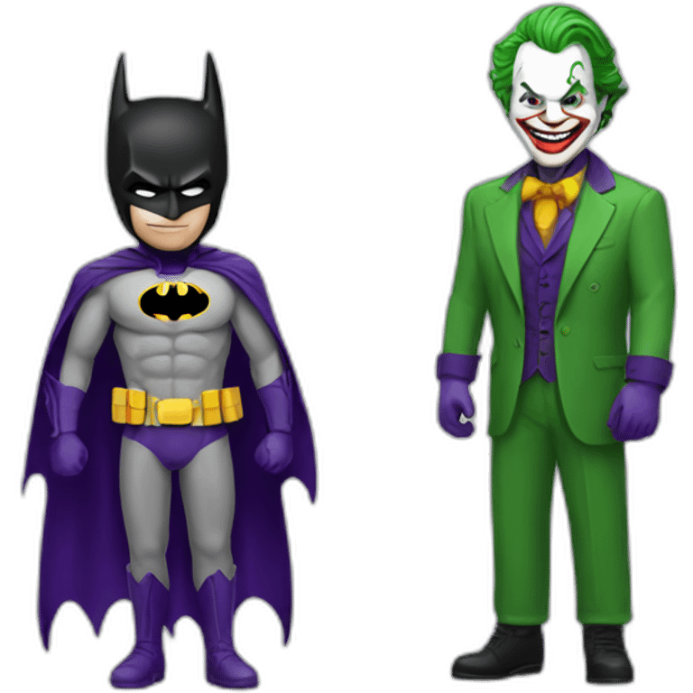 Batman and a joker emoji