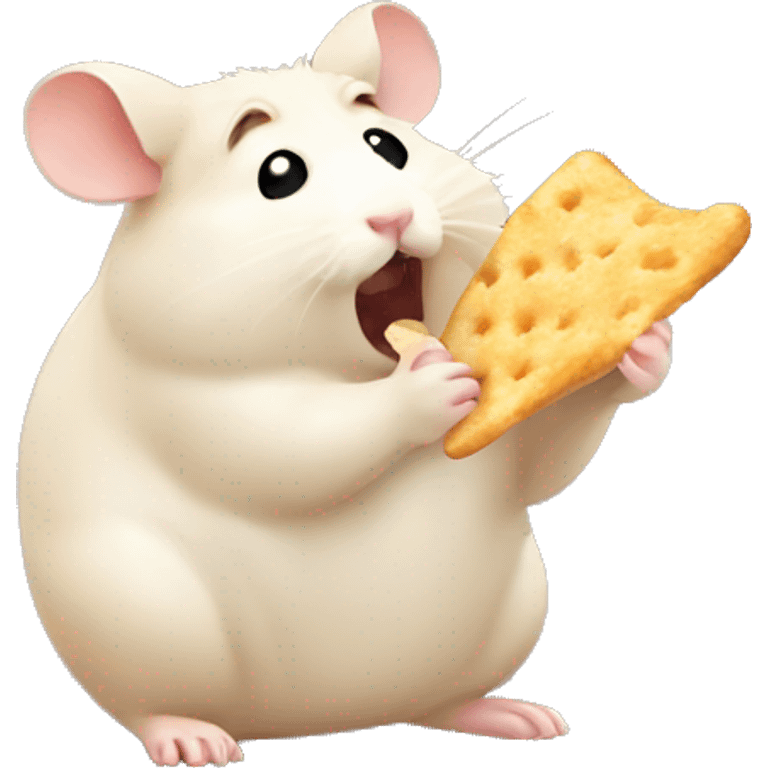 Hamster eating crisps emoji