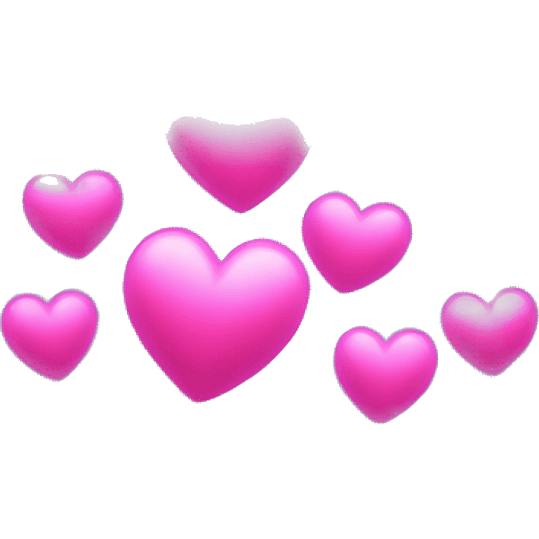 Pink bright glow heart emoji