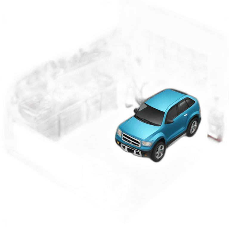 garage interior isometric emoji