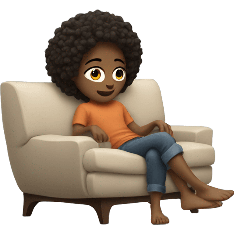 Lounging in a cozy Netflix series emoji