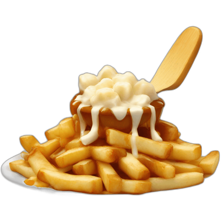 Poutine qui mange une poutine  emoji