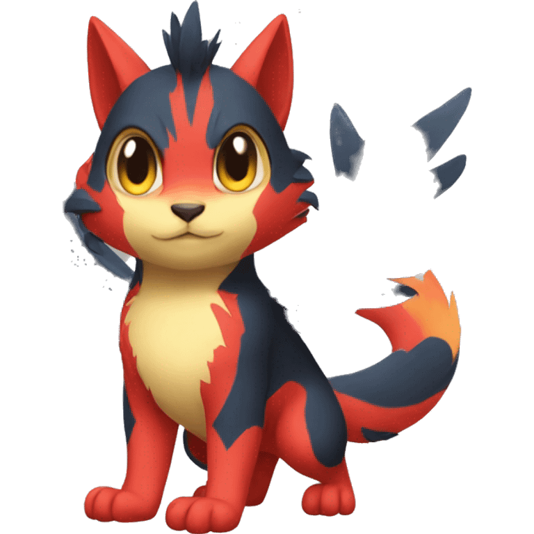  Quilava-Litten full body emoji