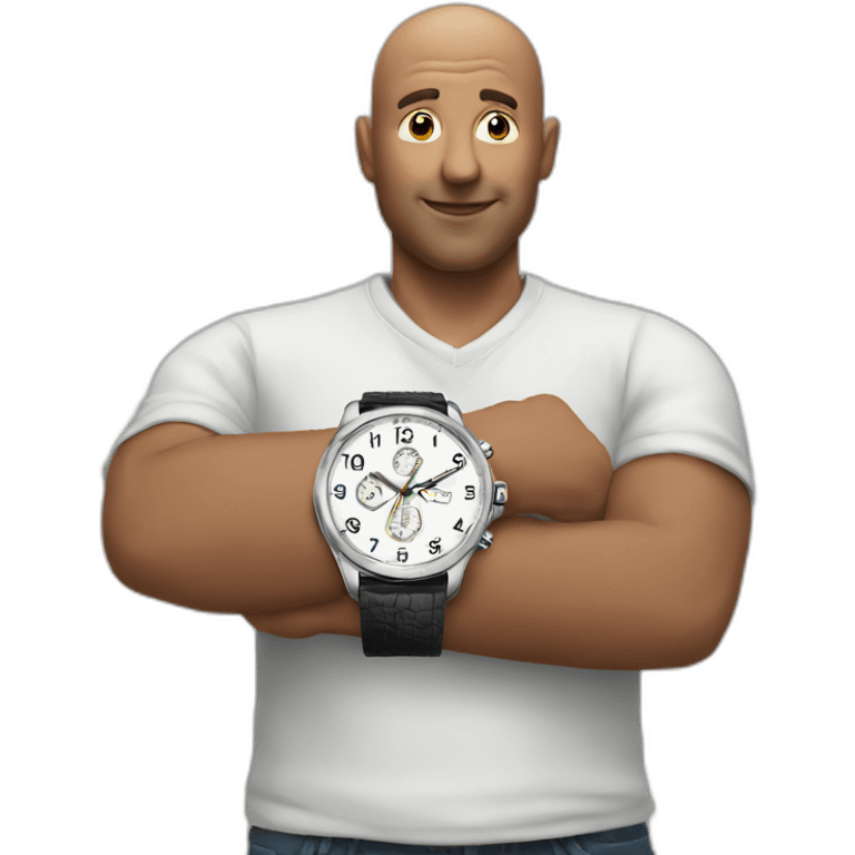 watch with bald guy emoji