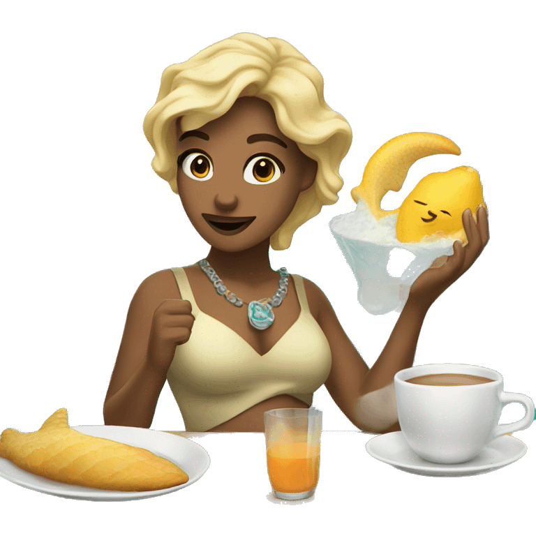 Sirena desayun emoji