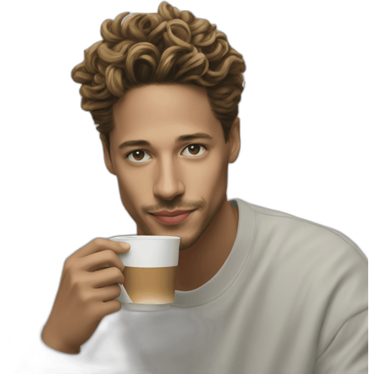 nekfeu with a coffee emoji