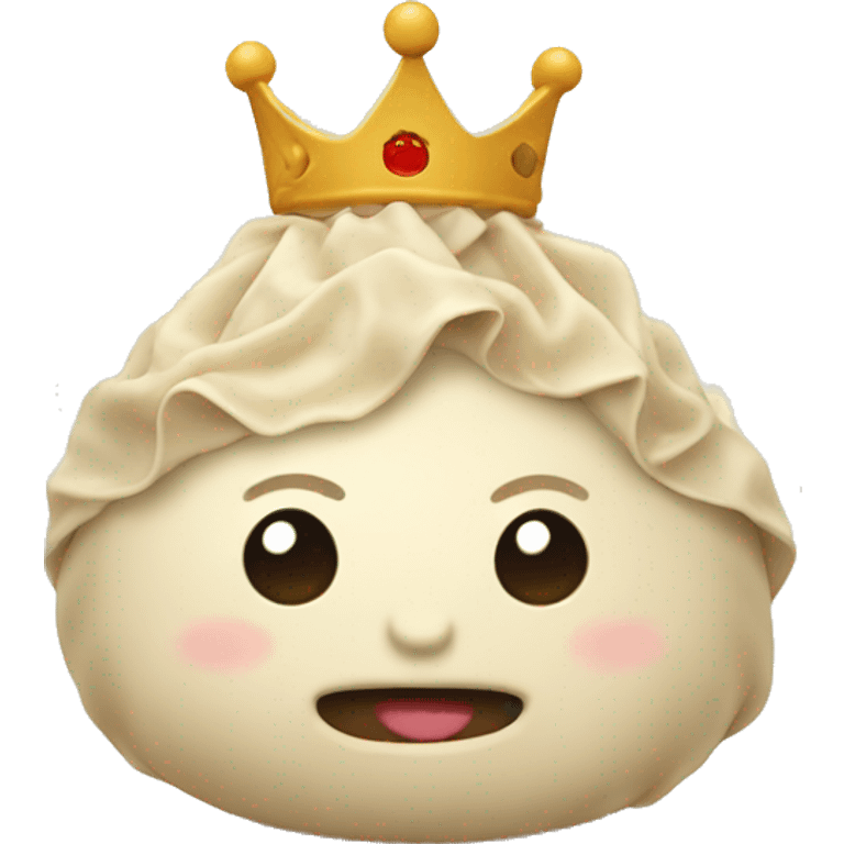 dumpling with crown emoji