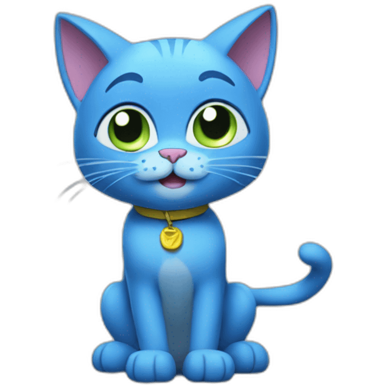 BLUE CAT TO THE AMAZING WORLD OF GUMBALL emoji