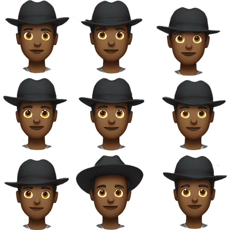 I'm a black guy with a hat, professional looking emoji