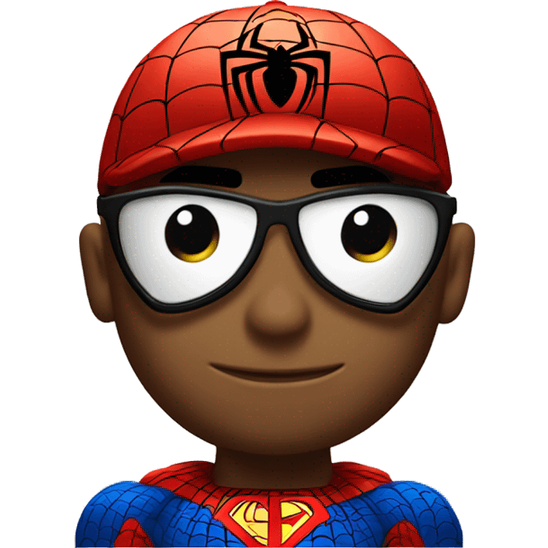 Spideman avec la cap d superman emoji