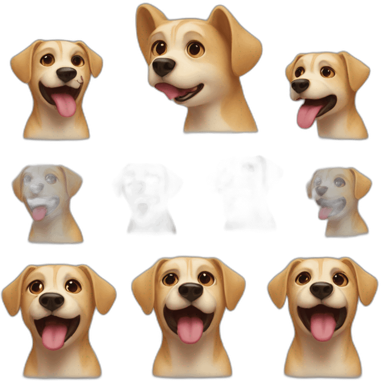 Emoji barking emoji