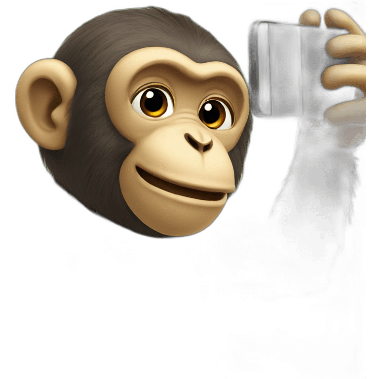 monkey taking a selfie emoji