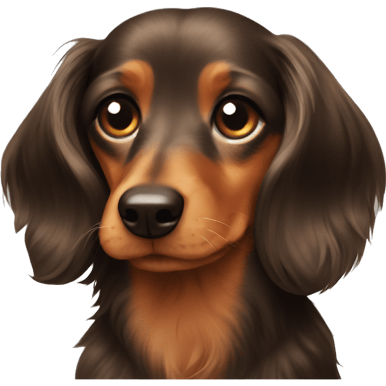 long haired mini dachshund  emoji