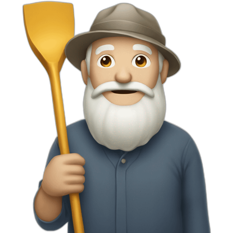 Old man with a shovel emoji