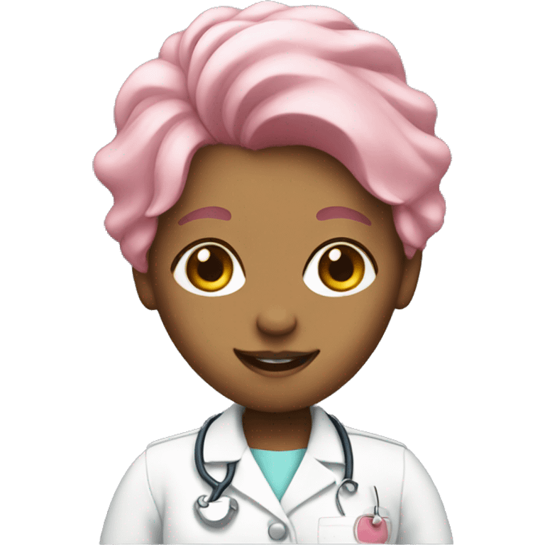 nurse with pink hair emoji