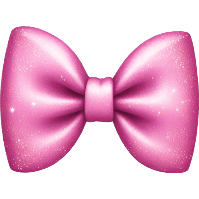 Pink bow with sparkles around it emoji