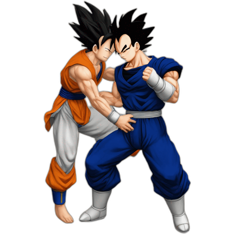 Sangoku make a hug to vegeta emoji