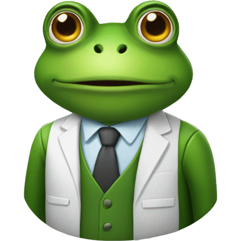 Frog accountant emoji