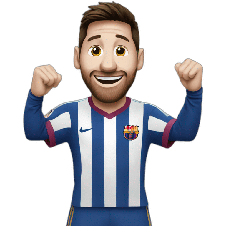 messi qui fais un Doigt emoji