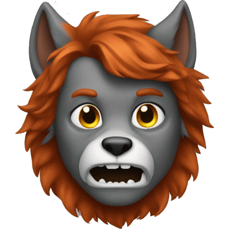 Redhead werewolf emoji