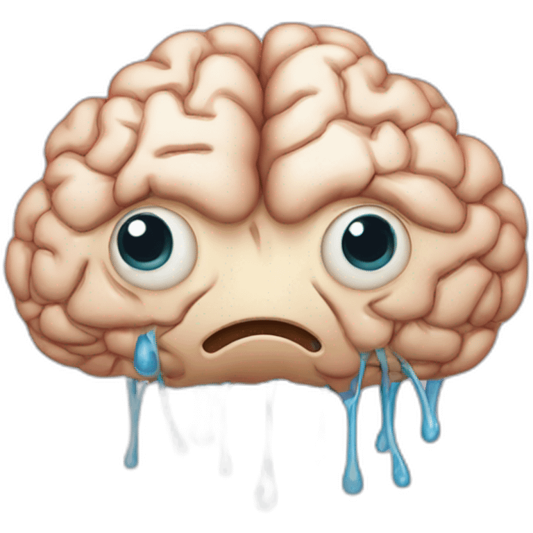 Crying brain cell  emoji