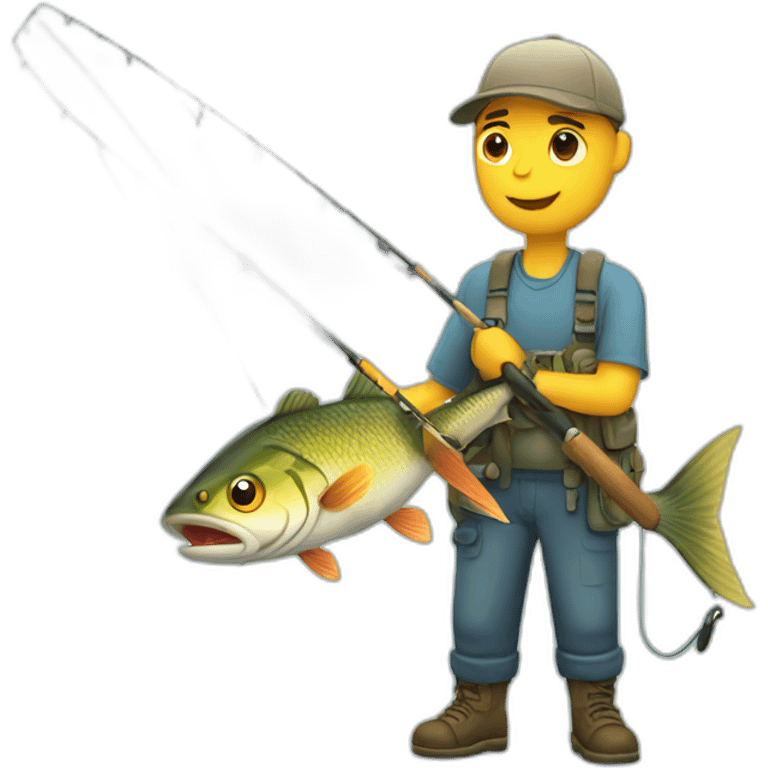 fish fishing for human emoji