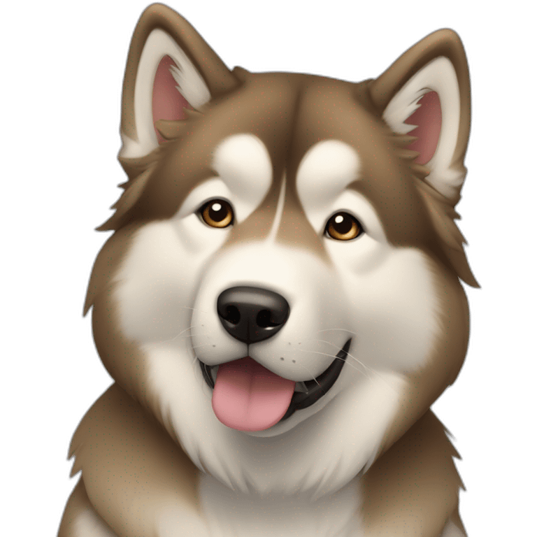 Light Brown malamute emoji