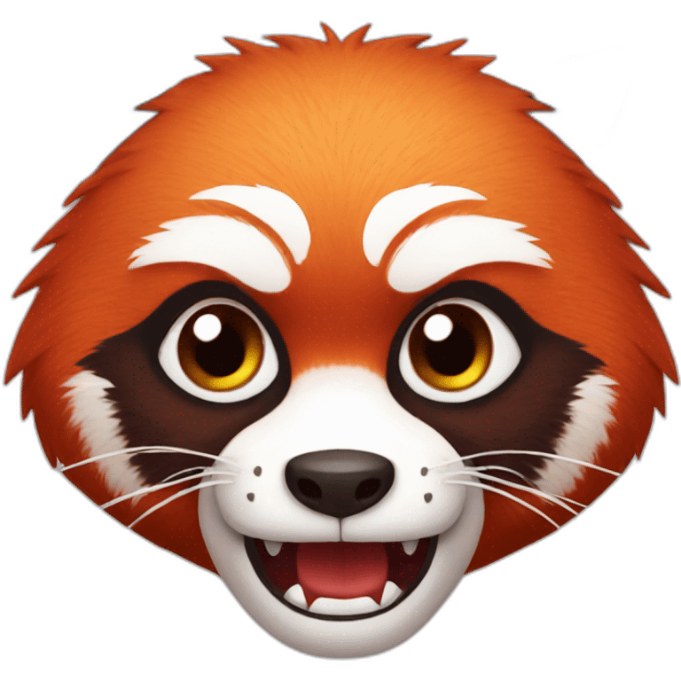 Angry red panda emoji