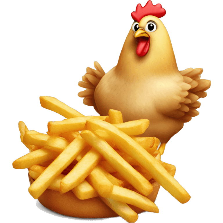 Chicken and fries emoji