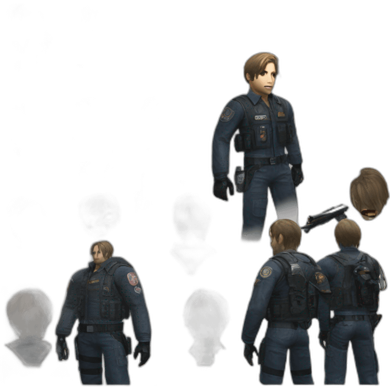 resident evil 2 leon kennedy emoji