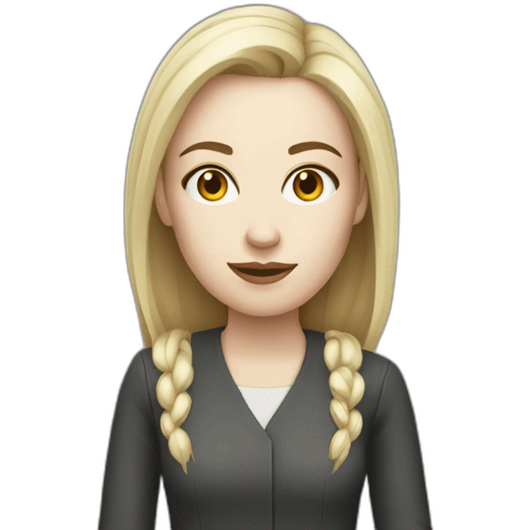 Woman Web developer white pale skin emoji