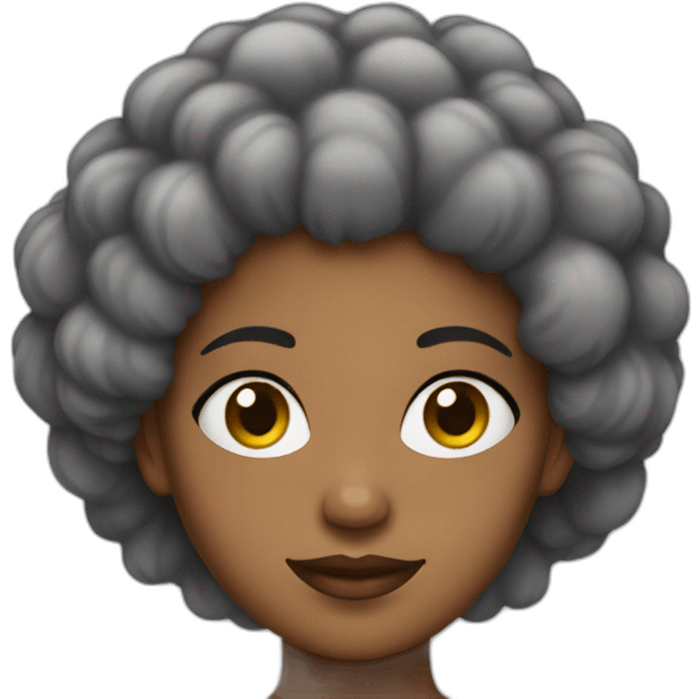 Femme afro emoji