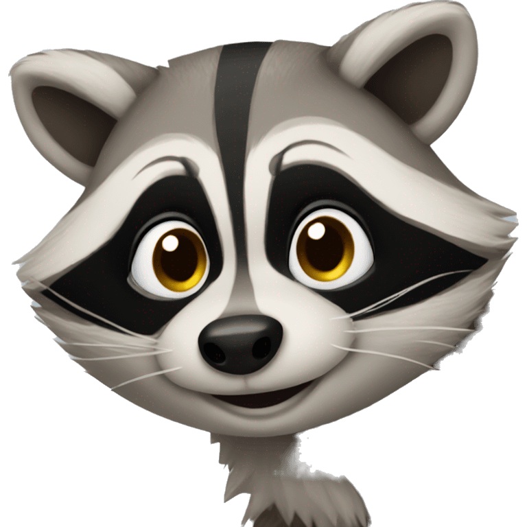 Very cute raccoon emoji