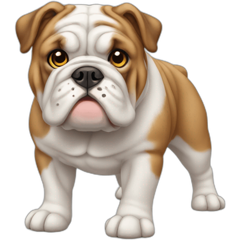 Dog english Bulldog full body emoji