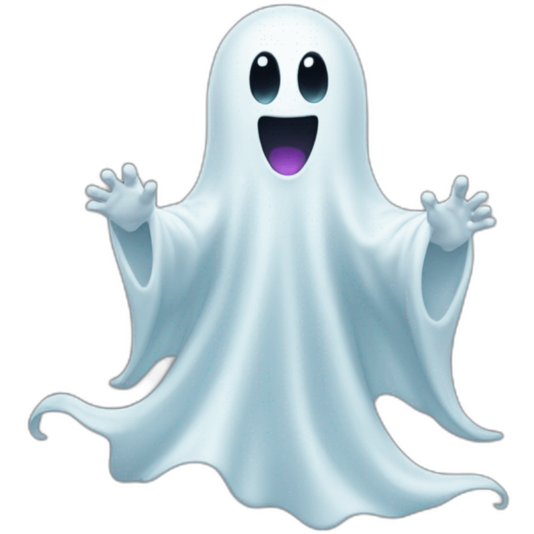 ghost with "b" in his chest emoji