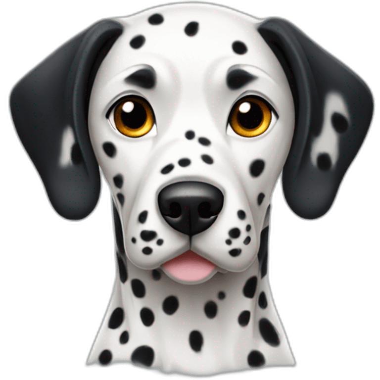 Dalmatian with dark ears emoji